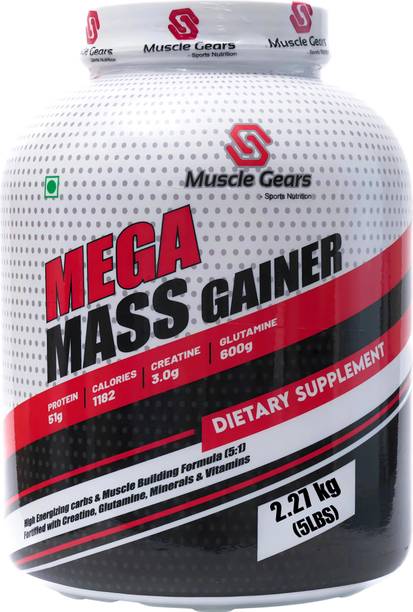 Muscle Gears Mega Mass Gainer 5LBS Weight Gainers/Mass Gainers