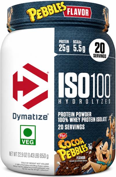 DYMATIZE ISO100 Hydrolyzed Protein Powder, 100% Whey Isolate Protein, 25g of Protein, Whey Protein