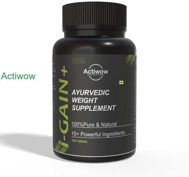 ACTIWOW i-Gain+ I Ayurvedic Formula for Muscle Building I 100% Natural Weight Gainers/Mass Gainers