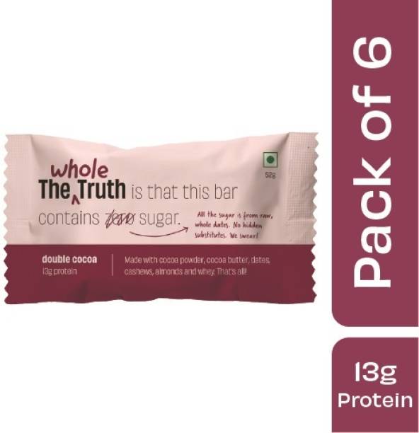 The Whole Truth Double Cocoa | Pack of 6 Protein Bars