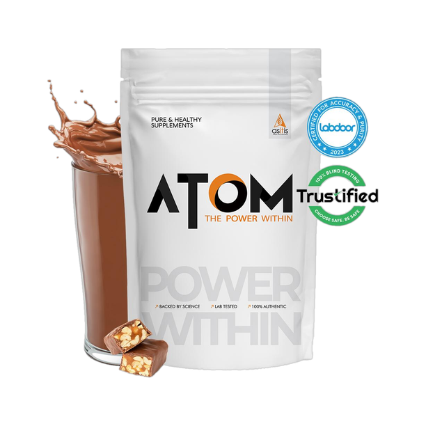 AS-IT-IS Nutrition ATOM Whey Protein | 27g protein | Isolate & Concentrate | Choco Peanut Whey Protein