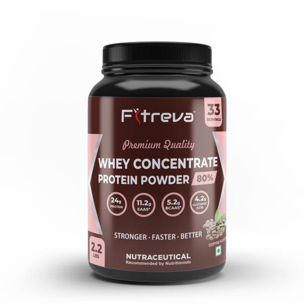 Fitreva Whey Concentrate Protein Powder 80% with 24g Protein, No added Sugar Whey Protein