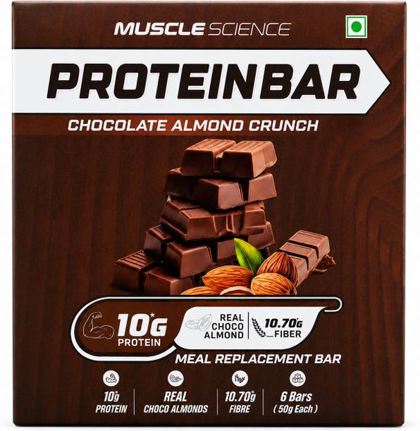 MS 10g Protein Bar with Real Choco Almonds and 10.70g Fibre, 6pcs Protein Bars