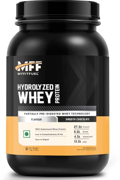 MyFitFuel MFF Hydrolyzed Whey Protein - 1 Kg (2.2 lbs) Smooth Chocolate Whey Protein