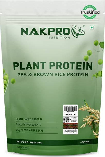Nakpro Plant protein powder | Pea & Brown rice Blend | 25g Pro | Plant-Based Protein