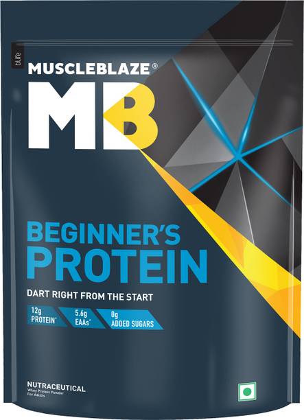 MUSCLEBLAZE Beginner's Whey Protein, No Added Sugar Whey Protein