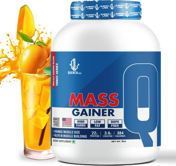 QUENCHLABZ Mass Gainer | High-Calorie Protein Supplement for Muscle Growth | Weight Gainers/Mass Gainers