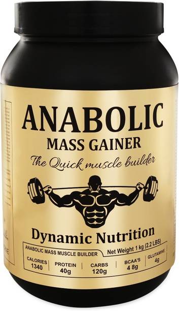 Dynamic Nutrition Anabolic Mass Gainer With High Calories 1340 (2.2Lbs Chocolate) Weight Gainers/Mass Gainers