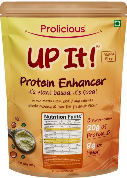Prolicious UP It! Protein Enhancer | 20g protein from whole moong & low fat peanut flour | Plant-Based Protein