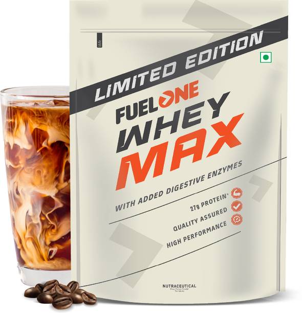 FUELONE Whey Protein Max, 27g Protein, 5.77g BCAAs & 4.7g Glutamic Acid Whey Protein