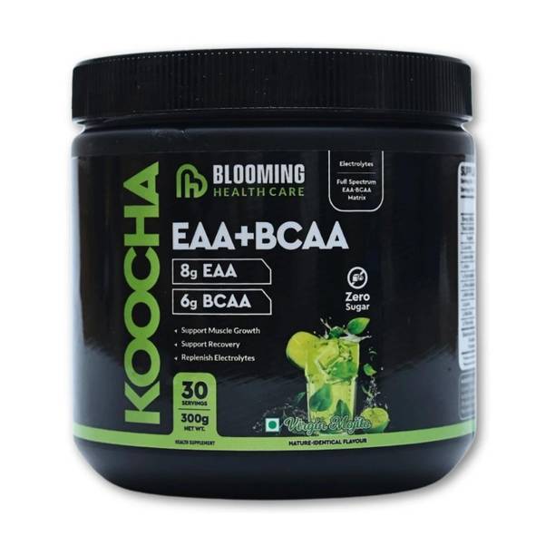 BLOOMING HEALTHCARE Koocha EAA+BCAA Powder | Supports Energy, Muscle Recovery & Hydration EAA (Essential Amino Acids)