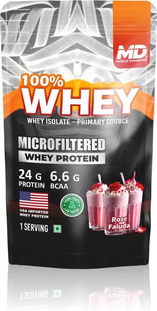 Muscle Dominator 100% Whey Protein | 24g Protein | 6.6g BCAA | Muscle Gain Formula | Whey Protein