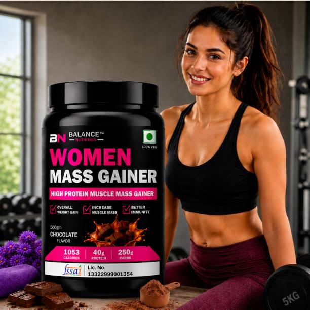 BN BALANCE NUTRITION Women Mass Gainer& Curve Support Powder | High Protein Weight Gainers/Mass Gainers