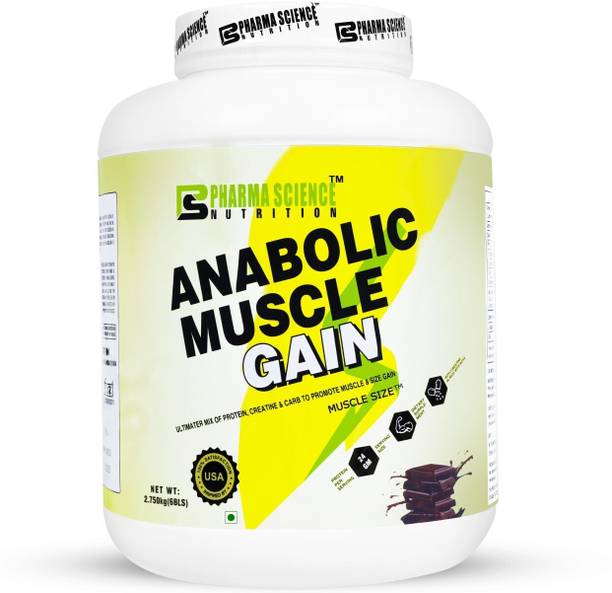 Pharma Science Anabolic Muscle Gainer Ultimate Of Protein, Creatine & Carb 6lbs Weight Gainers/Mass Gainers