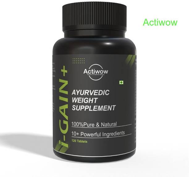 ACTIWOW i-Gain+ I Organic Muscle Gainer I Supports Weight Gain & Strength Boost Weight Gainers/Mass Gainers