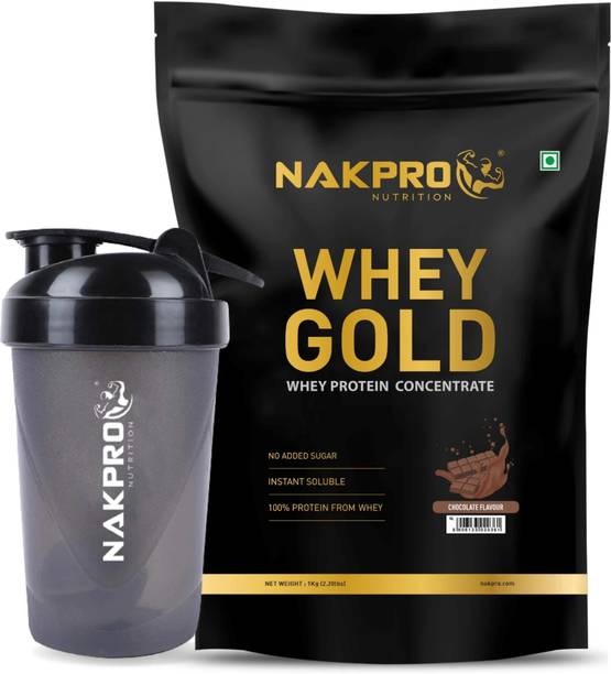 Nakpro Gold Whey Protein Concentrate with Protein Shaker Bottle Whey Protein