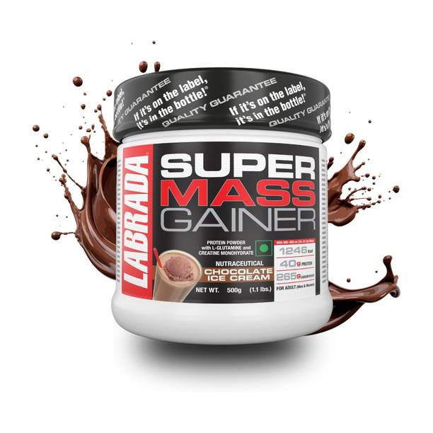Labrada Super Mass Gainer Chocolate Ice Cream|Weight Gainer with Protein|1.5 Serving Weight Gainers/Mass Gainers