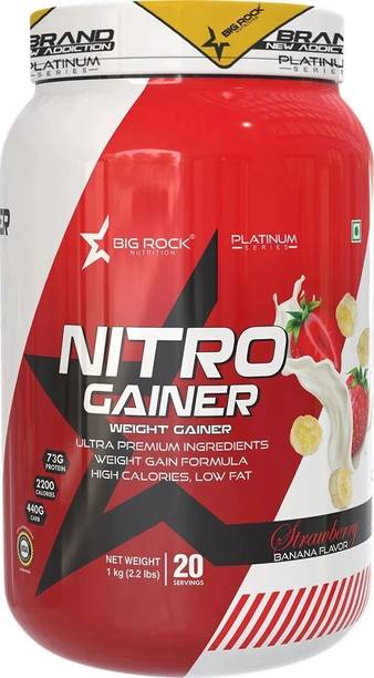 BIG ROCK NUTRITION Nitro Weight Gainer|Muscle Growth Supplement | Low-Fat Protein Weight Gainers/Mass Gainers