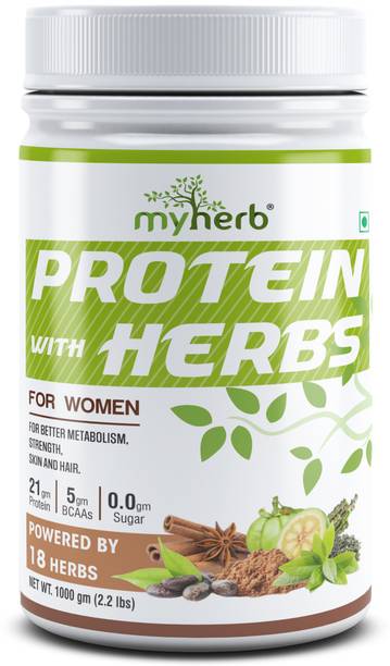 MYHERB Protein With Herbs,Whey Protein Powder With Herbs Like,Giloy,Moringa&Swet Musli, Protein Shake
