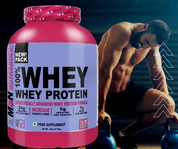 MUSCLE SIZE 100% Whey Protein Powder | 24g Protein + 5g Creatine + 7g BCAA Per Serving Whey Protein