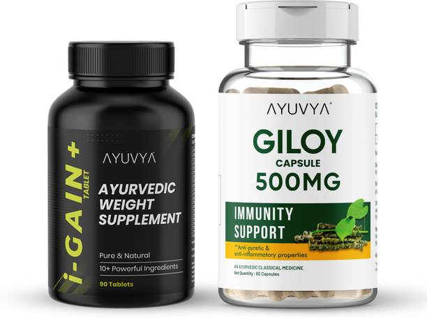 Ayuvya Ayurvedic i-Gain Plus and Giloy Combo Weight Gainers/Mass Gainers
