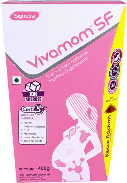vivamom SF Sucrose Free Maternal Nutrition Supplement Nutrition (400 g, Kesar Badam Whey Protein