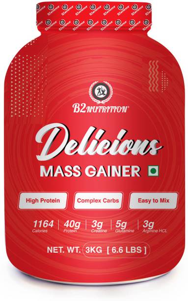 B2 Nutrition Delicious Mass Gainer(Chocolate-3Kg) Pack of 1 Weight Gainers/Mass Gainers