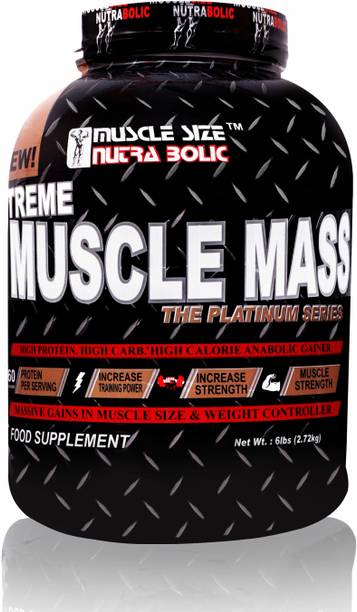 MUSCLE SIZE Xtreme Anabolic Muscle Mass High Protein Gainer (6lbs) Weight Gainers/Mass Gainers