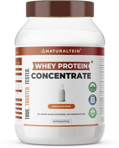 NATURALTEIN Natural Whey Protein Concentrate Unflavoured | 1 kg | No Artificial Sweeteners Whey Protein