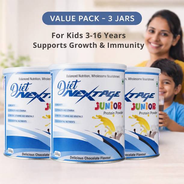 Nextage Junior Protein Powder for kids with DHA,Vitamins for Growth,Kid Protein Shake Protein Shake