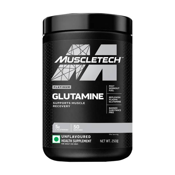 Muscletech L-Glutamine Powder For Men & Women (Unflavored) Glutamine