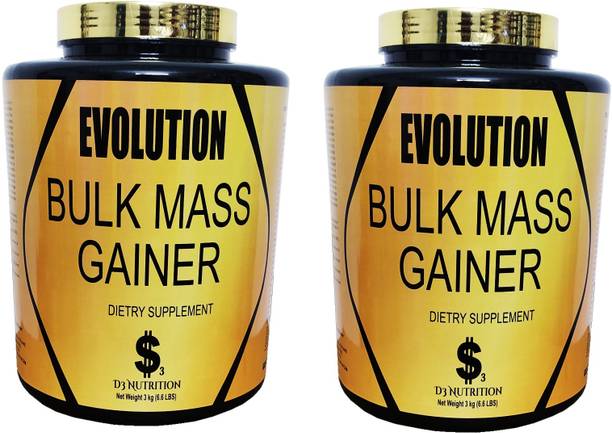 Dollar3 Nutrition Evolution Bulk Mass Gainer Combo Of 2 Inspired By USA (ChocoVanilla 13.2Lbs) Weight Gainers/Mass Gainers