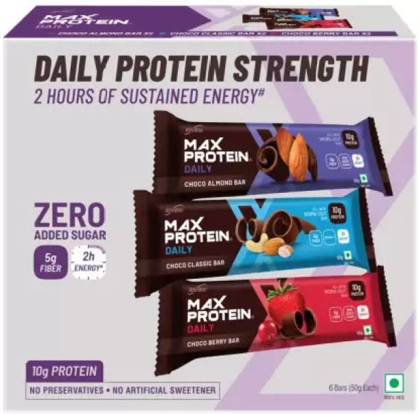 RiteBite Max Protein Bar Daily Assorted, Healthy Protein Snack, No Preservatives, 10g Protein Bars