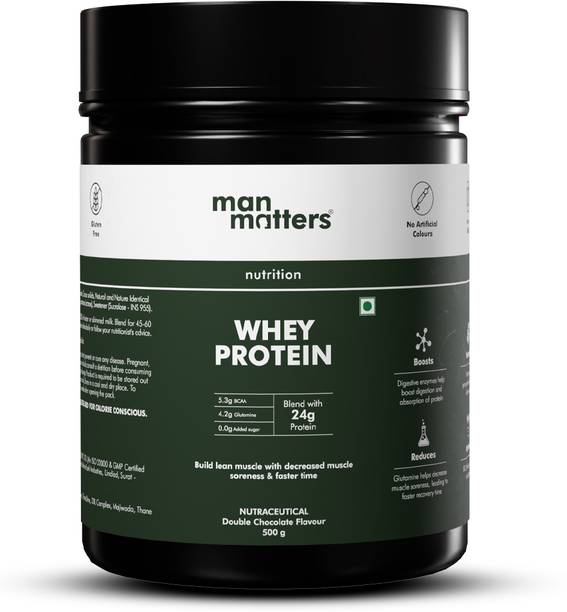 Man Matters Whey Protein Powder | 24g Protein | Muscle Growth & Recovery | No Added Sugar Whey Protein