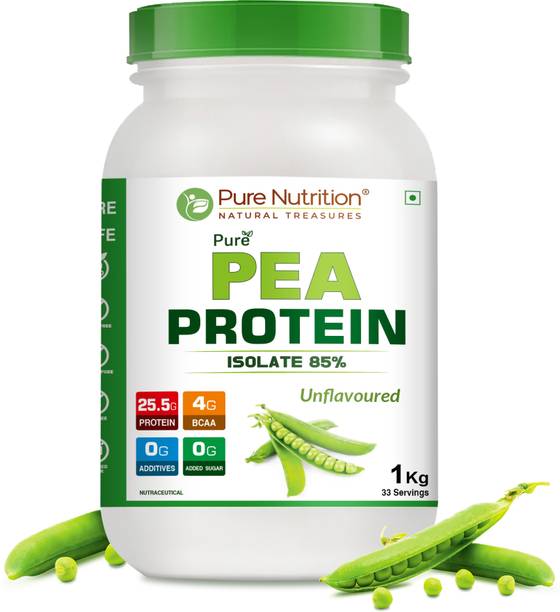 Pure Nutrition Pea Protein Powder Isolate 85% Pure & Plant Based Protein With 4g BCAA & 25.5g Plant-Based Protein