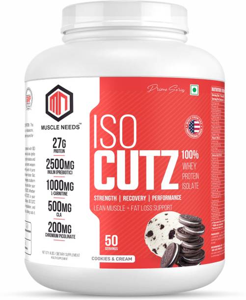 MUSCLE NEEDS ISO CUTZ Protein Powder Low Carb, Fast Recovery Supplement for Men & Women Whey Protein