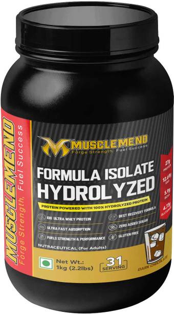 MUSCLEMEND Hydrolyzed Whey Isolate | 27g Protein | 5.9g BCAA | Fast Absorption Whey Protein