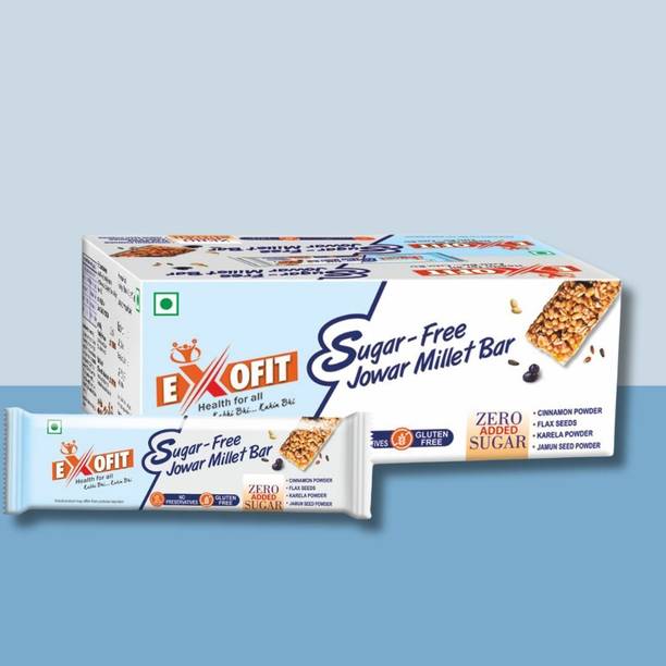 EXOFIT Sugar-Free Jowar Millet Bar 35X6 Bars (210G TOTAL) For Diabetic Patients Nutrition Bars