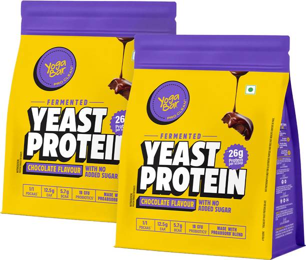 Yogabar Fermented Yeast Protein Powder|26g Protein|Complete Protein Supplement|PDCASS 1 Yeast Protein