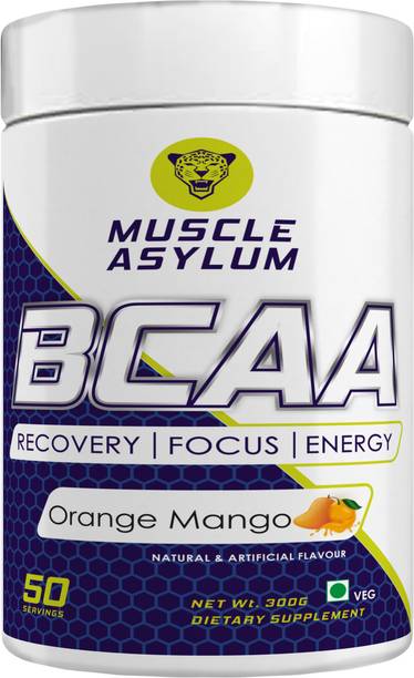 Muscle Asylum BCAA - with BRAIN BOOSTERS -100% Micronized Vegan, Recovery, Memory, Focus BCAA