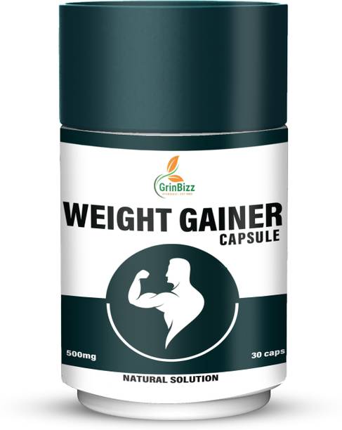 grinbizz WEIGHT GAINER CAPSULES FOR WEIGHT GAIN, MUSCLE BUILDING AND MUSCLE MASS GAIN Weight Gainers/Mass Gainers