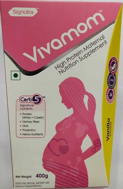 vivamom Maternal Nutrition in Pregnancy & Lactation(400g, Vanila Flavored) Whey Protein