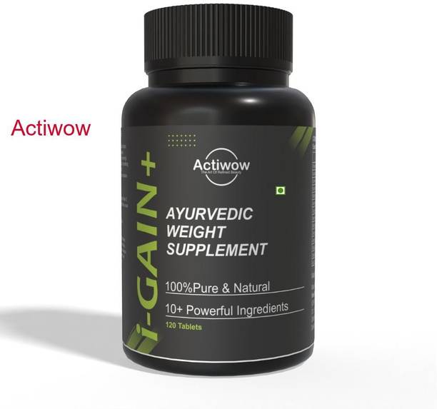 ACTIWOW i-Gain+ I Ayurvedic Weight Gainer I Fast Results Weight Gainers/Mass Gainers