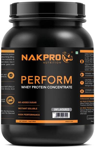 Nakpro Perform Whey Protein Concentrate, Jar - 26g Protein, Trustified Certified Whey Protein