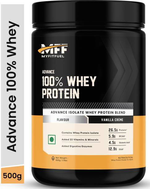 MyFitFuel Advance MFF 100% Whey Protein, 500 gm Vanilla Crème Whey Protein