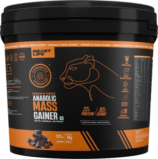 BeastLife High Protein Weight Gainer - No Maltodextrin | Cereal Based Extract Weight Gainers/Mass Gainers