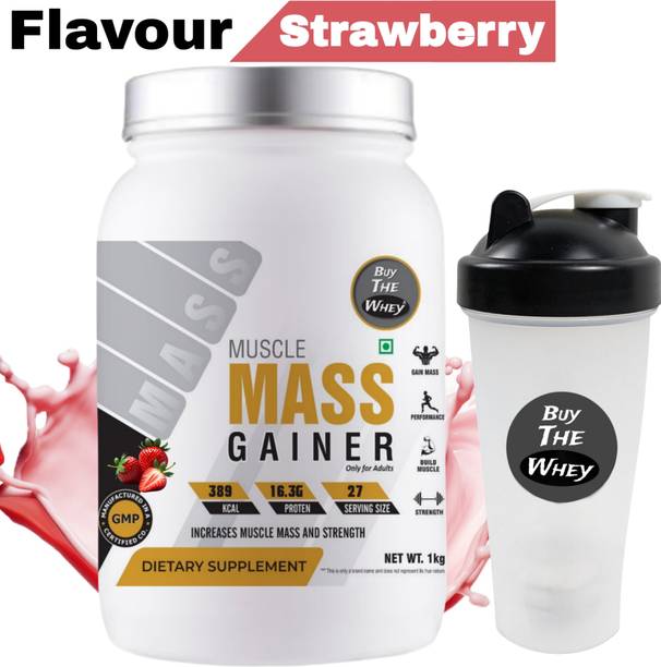 BUY THE WHEY Muscle Mass Gainer | 100% Genuine | Lab Tested | For Adults With Shaker - Weight Gainers/Mass Gainers