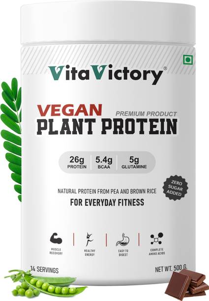 Vita Victory Vegan Plant Protein Powder 500g for Muscle Growth & Recovery Pea Protein Isolate Plant-Based Protein