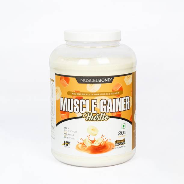 MuscelBond Muscle Gainer Hustle Advanced All in One Muscle Gainer Weight Gainers/Mass Gainers