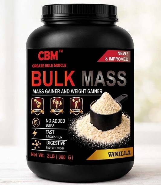 cbm create bulk muscle CBM Bulk Mass New Improved Vanilla 1 KG Weight Gainers/Mass Gainers